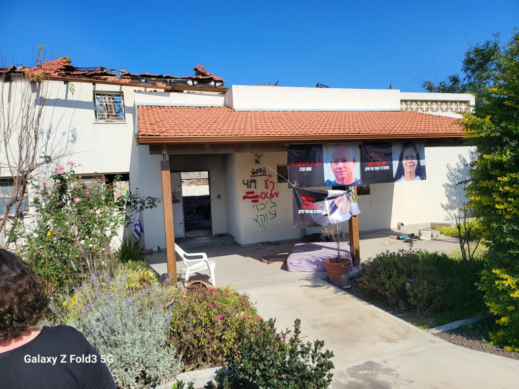 partially destroyed house