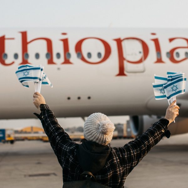 Plane from Ethiopia Being Welcomed at Airport